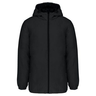 Parka con capucha y tejido hidrófugo Black Xxl