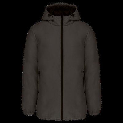 Parka con capucha y tejido hidrófugo Dark Grey Xs