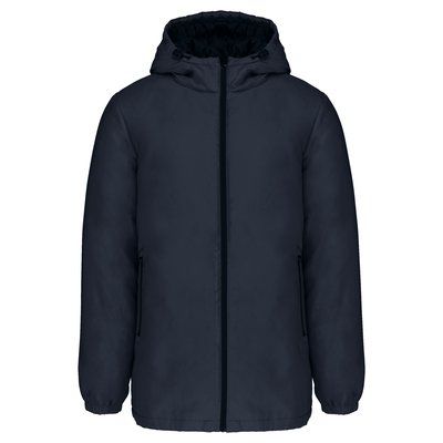 Parka con capucha y tejido hidrófugo Navy M
