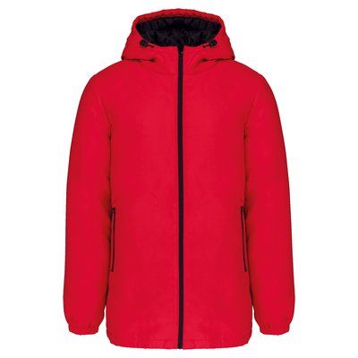 Parka con capucha y tejido hidrófugo Red Xs