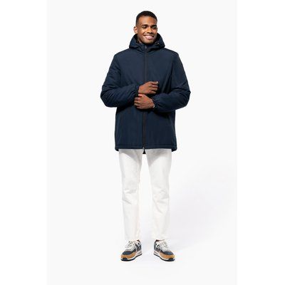 Parka con capucha y tejido hidrófugo