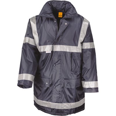 Parka impermeable con bandas de seguridad Navy 3Xl