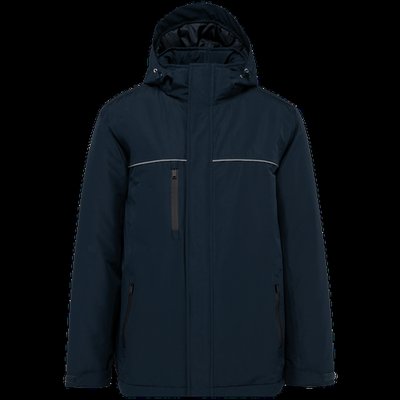 Parka impermeable con capucha y forro polar Navy Xs