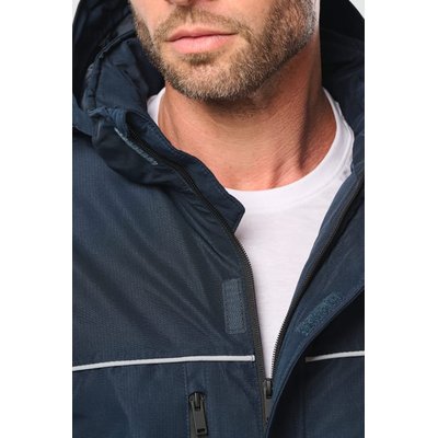 Parka impermeable con capucha y forro polar