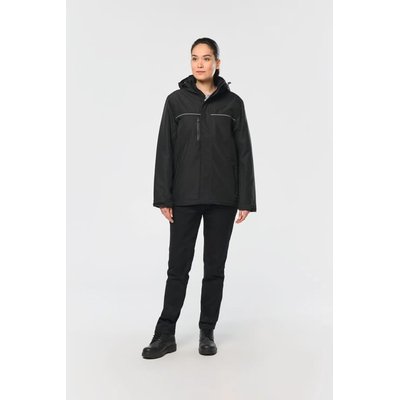 Parka impermeable con capucha y forro polar