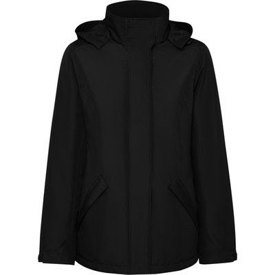 Parka impermeable para mujer Negro S
