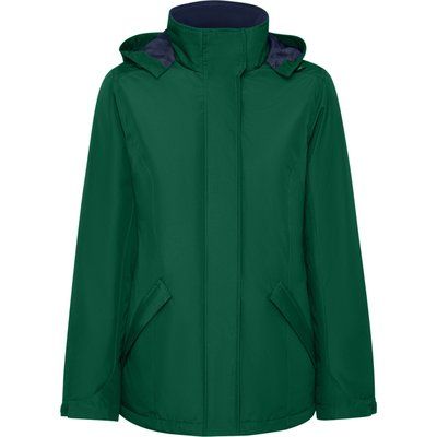 Parka impermeable para mujer Verde Botella 3Xl