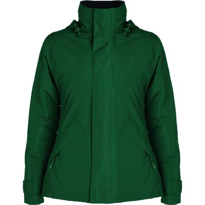 Parka mujer impermeable con capucha y bolsillos VERDE BOTELLA 2XL