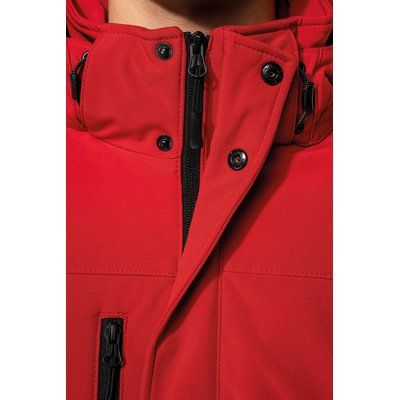 Parka softshell hombre con capucha y bolsillos