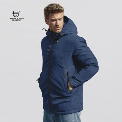 Parka unisex acolchada con capucha ajustable