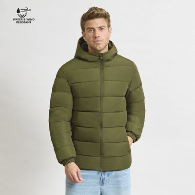 Parka unisex acolchada con capucha fija