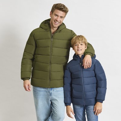 Parka unisex acolchada con capucha fija