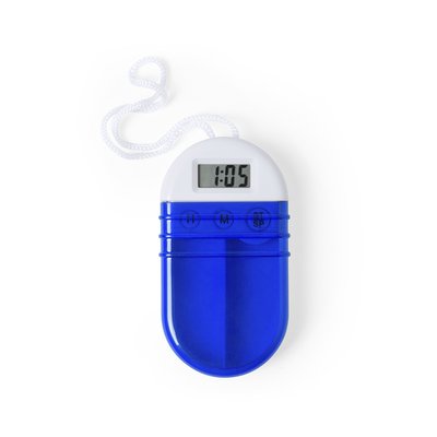 Pastillero con reloj temporizador Azul