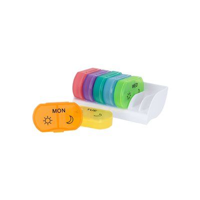 Pastillero semanal con 7 compartimentos
