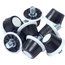 Pack con 100 tacos de nylon Black 13 mm