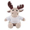 Peluche Reno con Camiseta Blanco
