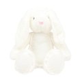 Peluche poliéster con vientre de felpa White Bunny