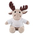 Peluche Reno con Camiseta Blanco