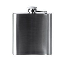 Petaca con cierre antigoteo 175ml Plata