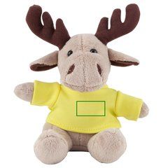 Peluche Reno con Camiseta | Frontal | 30 x 25