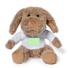 Perro de peluche suave con sudadera personalizable | Area 1 | 25 x 15