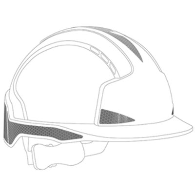 Pegatinas reflectantes para casco Grey