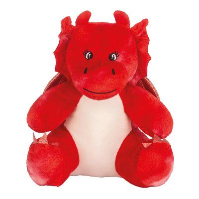 Peluche poliéster con vientre de felpa Red Dragon
