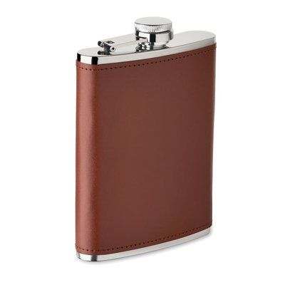 Petaca de acero de 200 ml Marrón