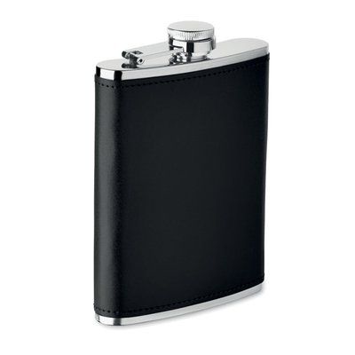 Petaca de acero de 200 ml Negro