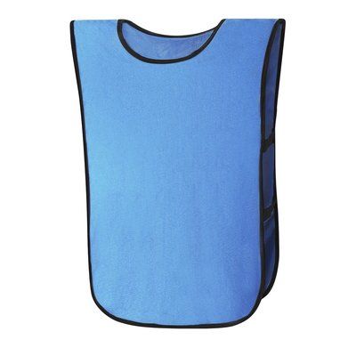 Peto poliéster adulto con ribetes Azul M