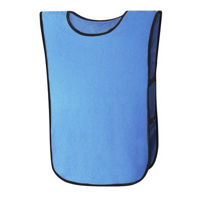 Peto poliéster adulto con ribetes Azul Xl