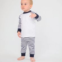 Pijama a rayas para bebé Navy / White 0/6M