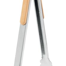 Pinzas Barbacoa Inox y agarre Bambú Madera