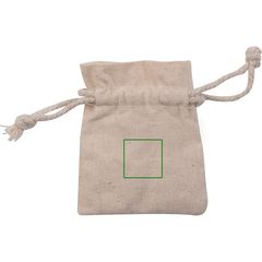 Piedra natural en bolsa de algodón | Bolsa trasera | 25 x 25