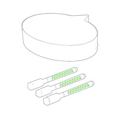 Pizarra iluminada en forma de bocadillo | En el cuerpo del bolígrafo | 45 x 7