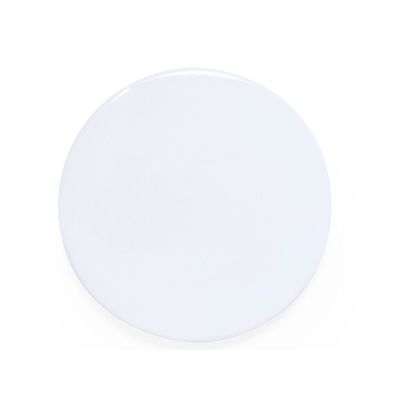 Pin blanco de gran tamaño con imperdible Bla