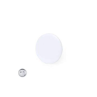 Pin blanco de gran tamaño con imperdible