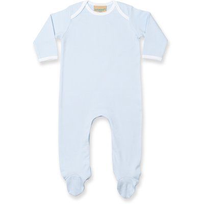 Pijama bebé 100% algodón Pale Blue / White 3/6M