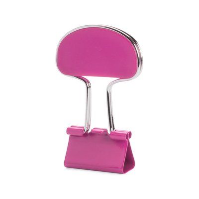 Pinza abatible sujetapapeles con cómodo agarre Fucsi