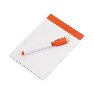 Pizarra magnética con bolígrafo y borrador Naranja