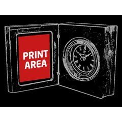 Placa conmemorativa con grabación | Derecha reloj centro | 80 x 60