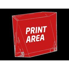 Placa Cristal Diseño Biselado en Estuche | Detrás centro | 140 x 130