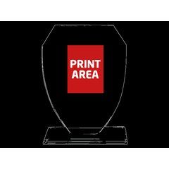 Placa Cristal Grande con Base | Delante centro | 60 x 80