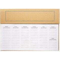 Planificador semanal con bolígrafo | Frontal | 250 x 50