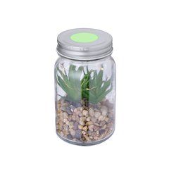 Planta Decorativa con LEDs y Tarro de Cristal | Area 1 | 40 x 40