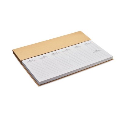 Planificador semanal con bolígrafo