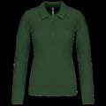 Polo de manga larga entallado mujer Forest Green Xl