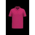 Polo piqué manga corta de algodón Fuchsia S