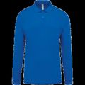 Polo piqué manga larga 100% algodón Light Royal Blue Xxl