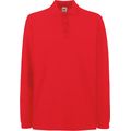 Polo punto piqué manga larga Red M